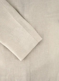 Orazio Luciano Handgemaakt Jasje Van Katoen En Linnen L.Beige Online