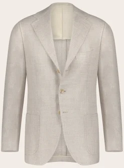 Cesare Attolini Handgemaakt Jasje Van Linnen, Zijde En Katoen Beige Cheap