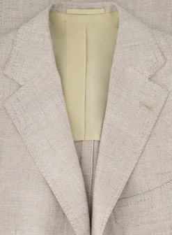 Cesare Attolini Handgemaakt Jasje Van Linnen, Zijde En Katoen Beige Cheap