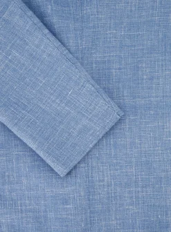 Orazio Luciano Handgemaakt Jasje Van Wol En Linnen L.Blauw Shop