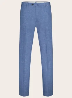 Cesare Attolini Handgemaakt Pak Van Wol En Linnen L.Blauw Flash Sale