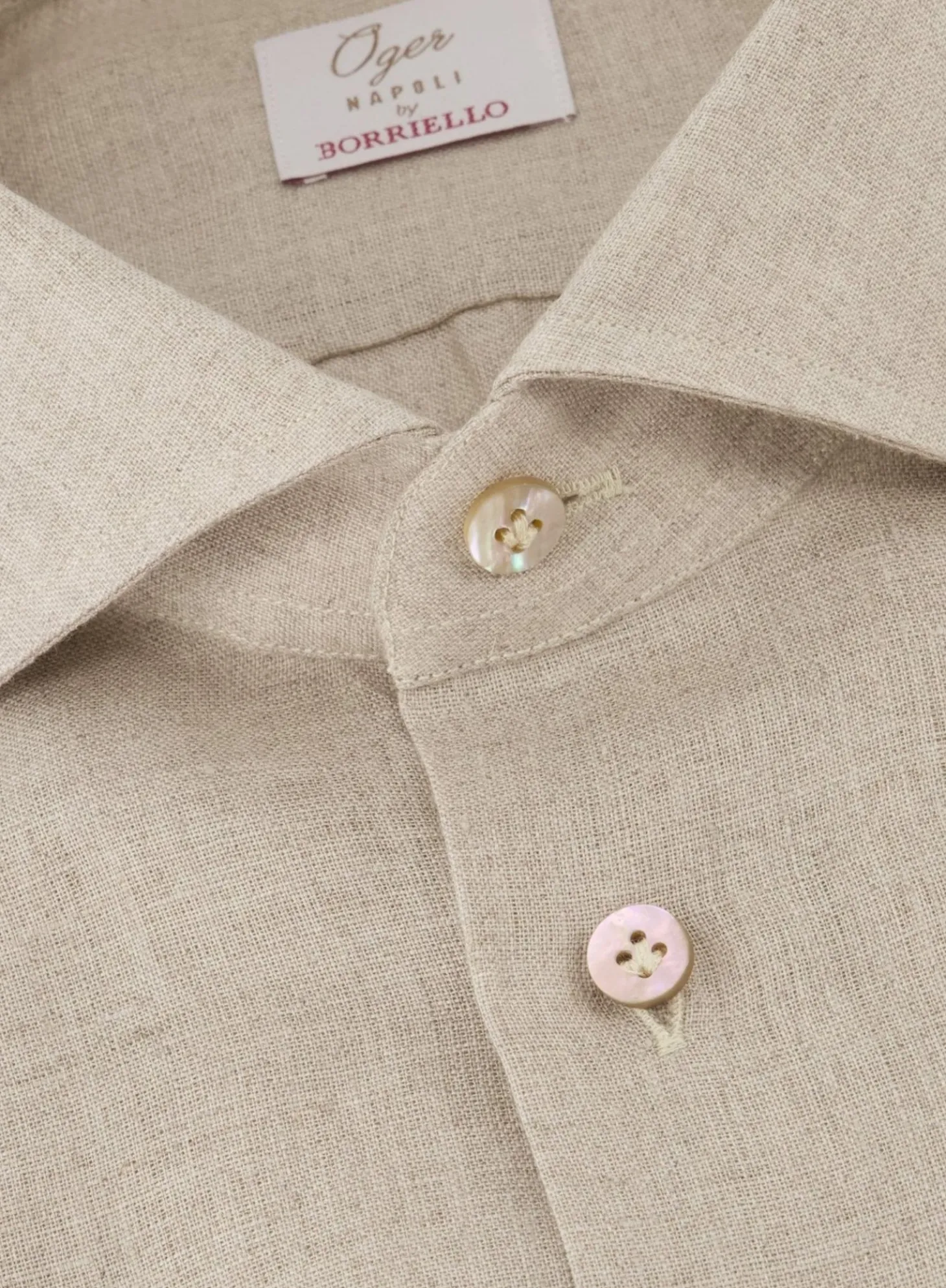 OGÉR Napoli Handgemaakt Shirt Van Linnen New