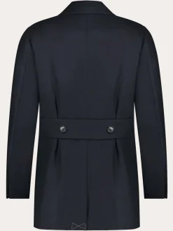 Cesare Attolini Handgemaakte Double-Breasted Mantel Blue Navy Online