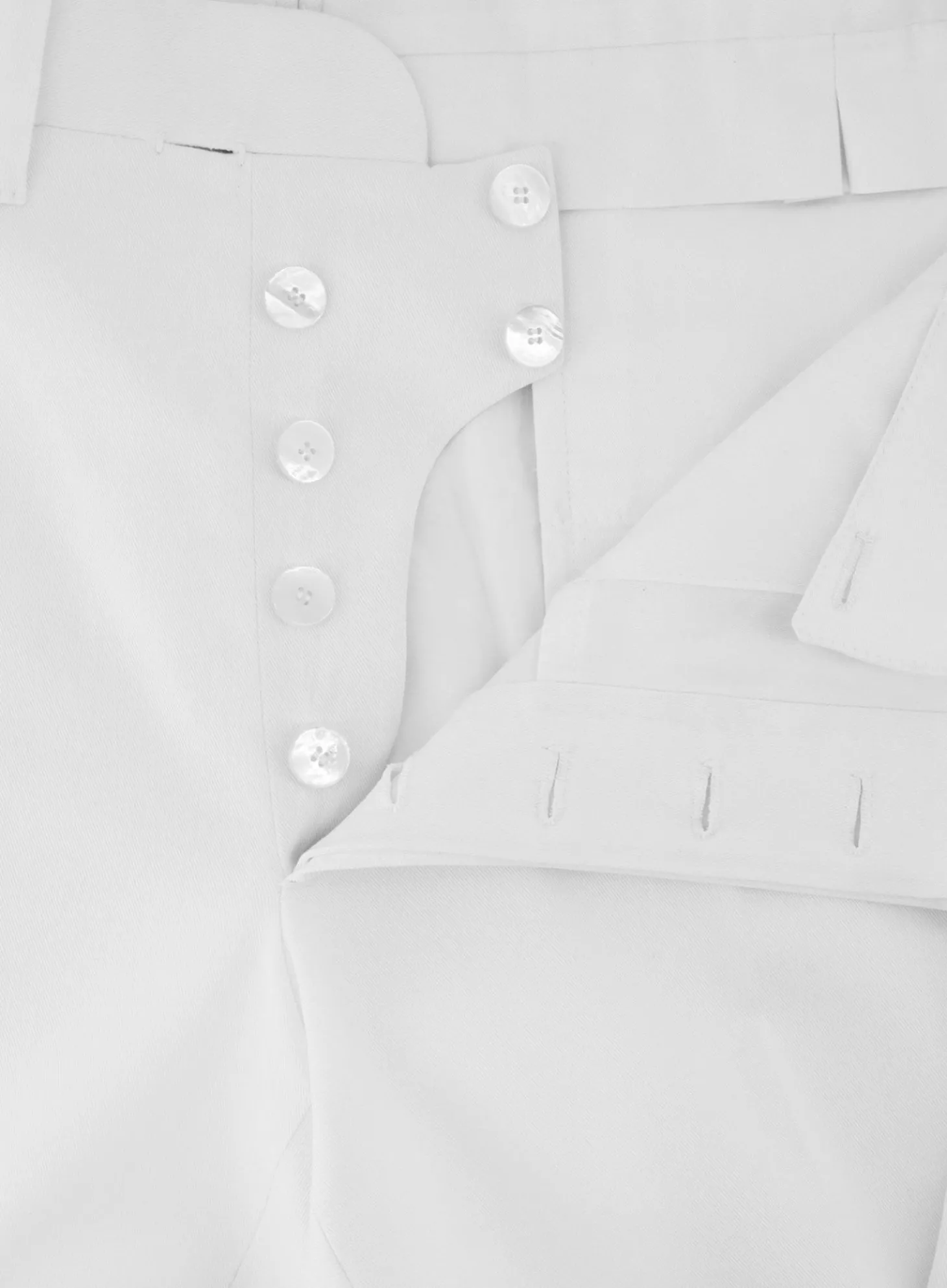 Cesare Attolini Handgemaakte Pantalon Van Katoen Wit Outlet