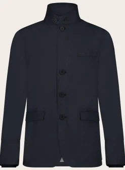 Herno Jack Met Opstaande Kraag Blue Navy Best Sale