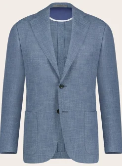 Corneliani Jasje Van Katoen En Wol Mid.Blauw Store