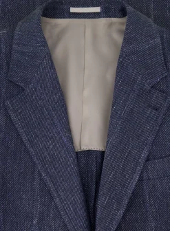 Brunello Cucinelli Jasje Van Linnen, Zijde En Wol Blauw Cheap