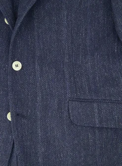 Brunello Cucinelli Jasje Van Linnen, Zijde En Wol Blauw Cheap