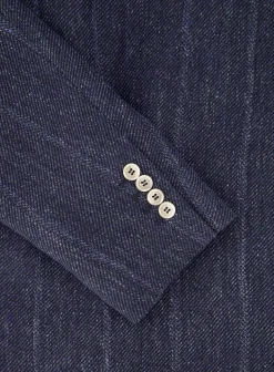 Brunello Cucinelli Jasje Van Linnen, Zijde En Wol Blauw Cheap