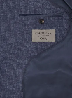 Corneliani Jasje Van Wol En Zijde Blue Navy Hot