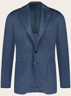Isaia Jasje Van Zijde En Katoen Blauw Flash Sale