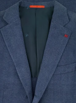 Isaia Jasje Van Zijde En Katoen Blauw Flash Sale
