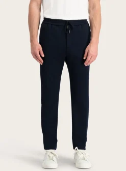 Maurizio Baldassari Jog Pantalon Van Zijde En Katoen Blue Navy Cheap
