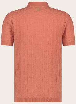 Jacob Cohën Katoenen Poloshirt Met Motief Oranje Discount