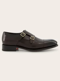 Santoni Lederen Carter Dubbele Gespschoenen Discount