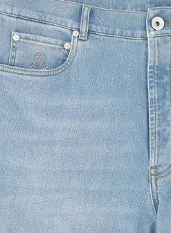 Brunello Cucinelli Lichtgewicht 5-Pocket Jeans Van Katoen Jeans Blauw Hot