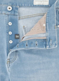 Brunello Cucinelli Lichtgewicht 5-Pocket Jeans Van Katoen Jeans Blauw Hot