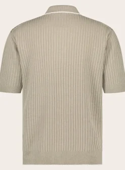 Loro Piana Linnen Flat Rib Polo Beige Store