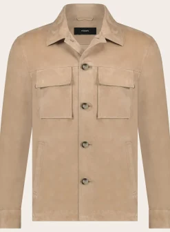ARMA Mex Overshirt Van Suede Licht Bruin Shop