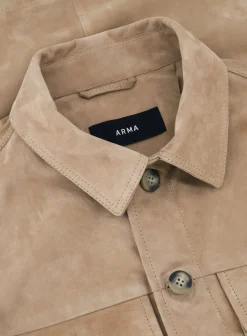 ARMA Mex Overshirt Van Suede Licht Bruin Shop