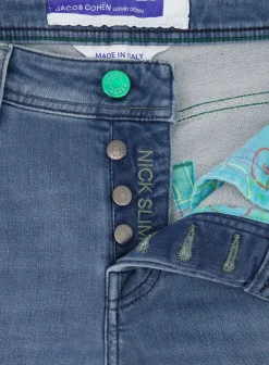 Jacob Cohën Nick Slim-Fit Jeans Mid.Blauw Discount