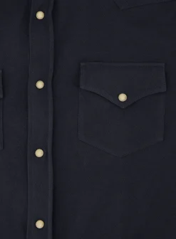 Brunello Cucinelli Overshirt Van Katoen Blue Navy Clearance