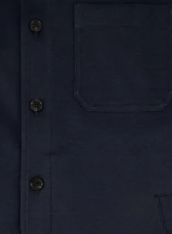 Maurizio Baldassari Overshirt Van Zijde En Katoen Blue Navy Outlet