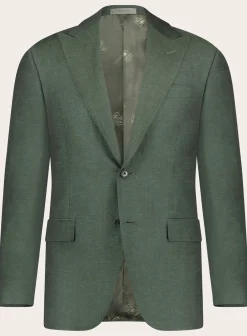 Corneliani Pak Van Linnen En Wol Groen Best Sale