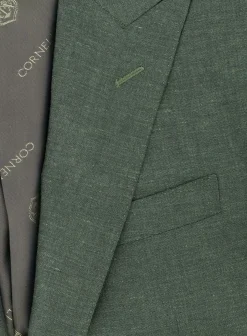 Corneliani Pak Van Linnen En Wol Groen Best Sale