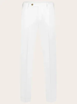 Berwich Pantalon Van Katoen Wit Outlet