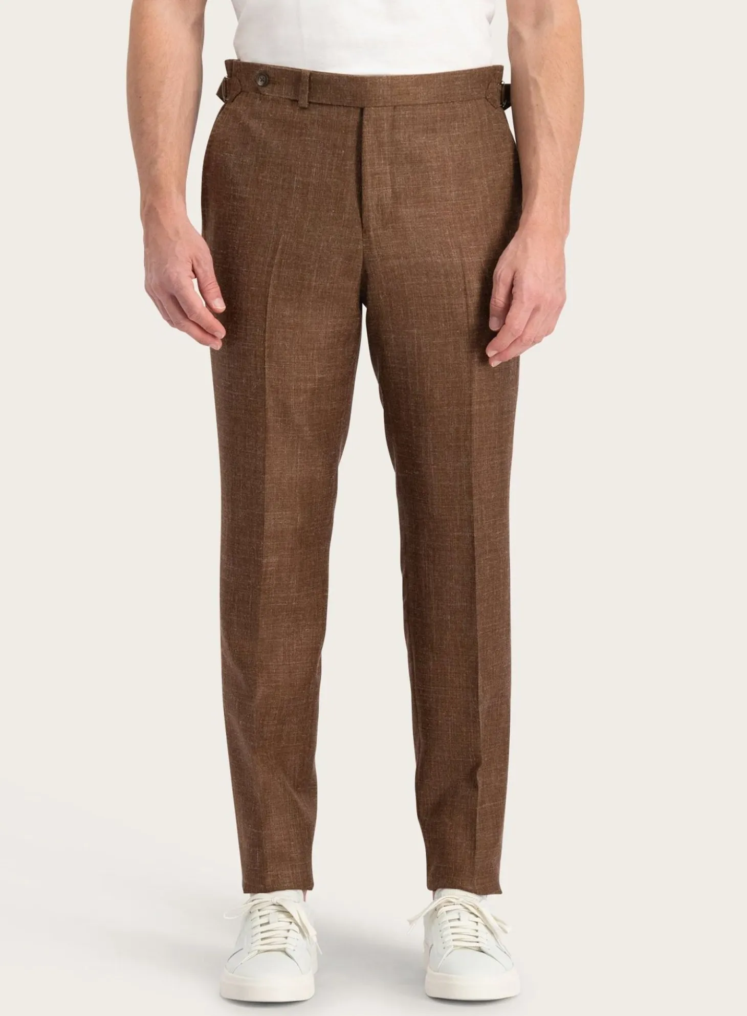 OGÉR Pantalon Van Wol, Zijde En Linnen Roest Flash Sale