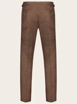 OGÉR Pantalon Van Wol, Zijde En Linnen Roest Flash Sale