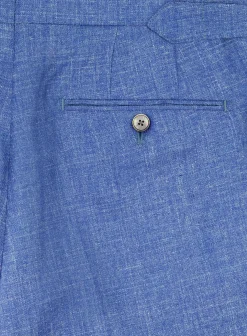 OGÉR Pantalon Van Wol, Zijde En Linnen Blauw Hot