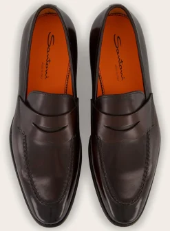 Santoni Penny Loafers Van Leer Best
