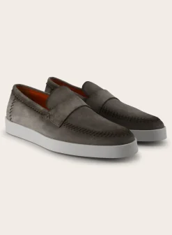 Santoni Penny Loafers Van Suede Cheap