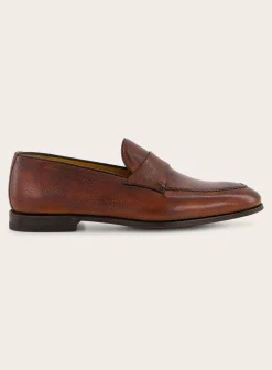Bontoni Penny Loafers Vann Leer Bruin Fashion