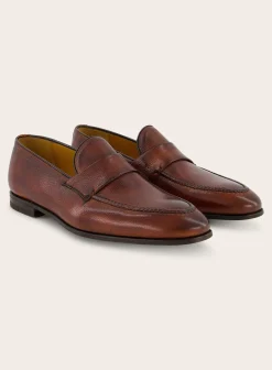 Bontoni Penny Loafers Vann Leer Bruin Fashion
