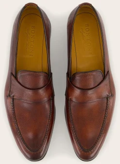 Bontoni Penny Loafers Vann Leer Bruin Fashion