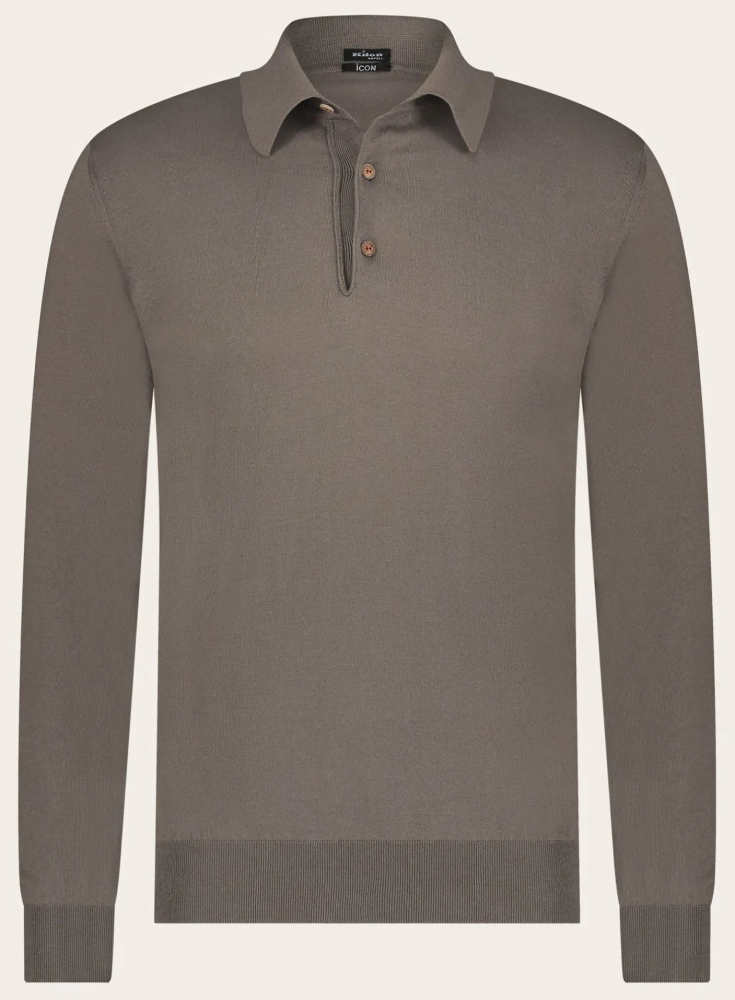 Kiton Polo Met Lange Mouwen Van Katoen Discount