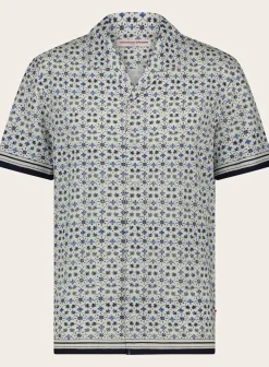 Orlebar Brown Polo Met Print Van Linnen Multicolor Outlet