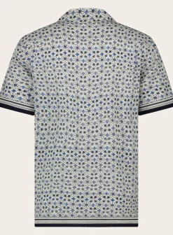 Orlebar Brown Polo Met Print Van Linnen Multicolor Outlet