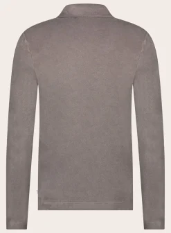 FEDELI Poloshirt Met Lange Mouwen Van Badstof Shop