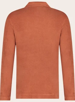 FEDELI Poloshirt Met Lange Mouwen Van Badstof Shop