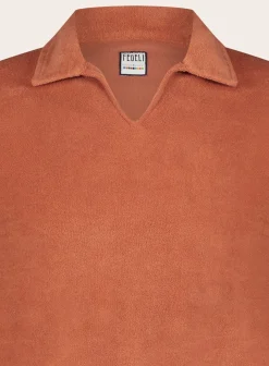 FEDELI Poloshirt Met Lange Mouwen Van Badstof Shop