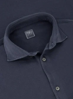 FEDELI Poloshirt Met Lange Mouwen Van Katoen Flash Sale