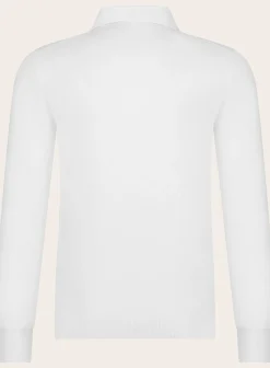 OGÉR Italian Knitwear Poloshirt Met Lange Mouwen Van Katoen Flash Sale