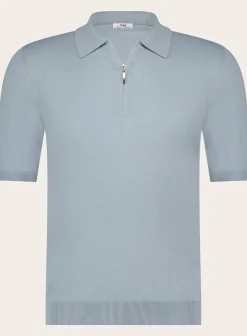 OGÉR Italian Knitwear Poloshirt Met Rits Van Zijde Store