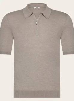 OGÉR Italian Knitwear Poloshirt Met Rits Van Zijde Store