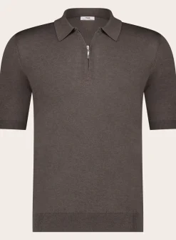 OGÉR Italian Knitwear Poloshirt Met Rits Van Zijde Store