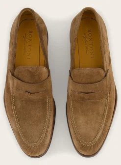 Bontoni Principe Welt Loafers Van Suede Taupe Store